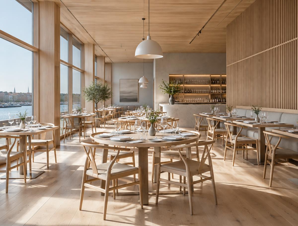 Ren och representativ restaurangmiljö